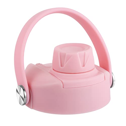 Lid for Hydro Flask 32 40 oz Wide Mouth, Replacement Lids Compatible with Hydro Flask Wide Mouth Water Bottle, Top Spout Lid with Handle, Wide Mouth Lid Chug Cap Accessories - color: Light Pink - 1 Pack