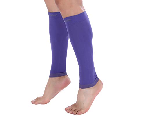 Doc Miller Compression Calf Sleeve for Men & Women, 20-30mmHg - color: Violet, size: Small REGULAR