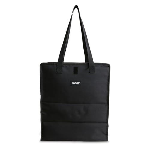 PackIt Freezable Grocery Tote 13 L Capacity, Black - color: Black