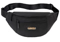 Fanny Packs for Men Women Crossbody Bag, Fashion Waterproof Waist Packs for Travel Walking Running Cycling Black - color: fashion black