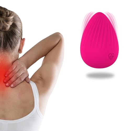 Massage Ball for Myofascial Release, Handheld Portable Electric Massage Tool, Joint Trigger Point Therapy, Jaw Muscle Knots and Yoga Therapy, Pain Relief and Muscle Recovery.（Rose Red）