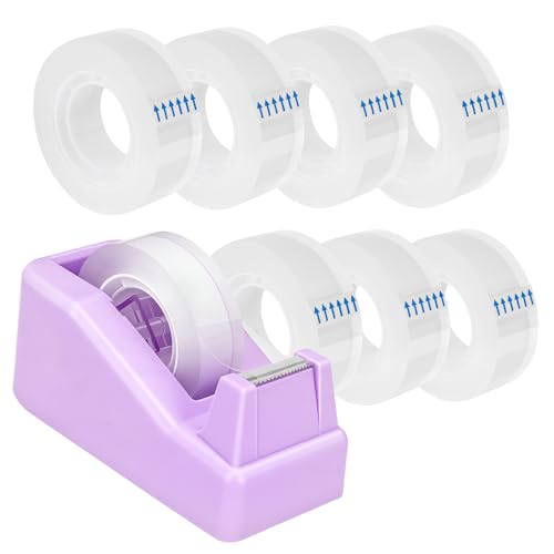 OWLKELA Lightweight Desktop Tape Dispenser, Purple, 1 Pack - color: Purple, size: 1 Pcs