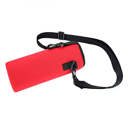 BORDSTRACT Insulated Water Bottle Cover, neoprene carrier with adjustable strap for outdoor walking running gym cycling