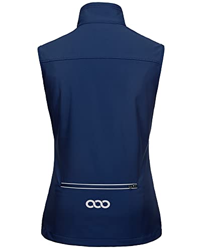 33,000ft Women's Lightweight Running Vest with 6 Pockets for Travel Golf - color: Deep Blue, size: X-Small