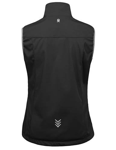Little Donkey Andy Women's Lightweight Softshell Vest - color: Black-reflective, size: Large