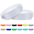 100pcs Vinyl Wristbands, Disposable Waterproof Wristbands(Color : White) - color: White