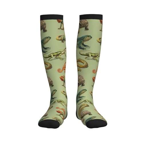 Compression Socks Circulation 15-20 Mmhg Knee High - color: Reptiles