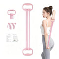 6 Gear Adjustable Resistance Bands with Handles 15-90LBS Home Gym - color: pink