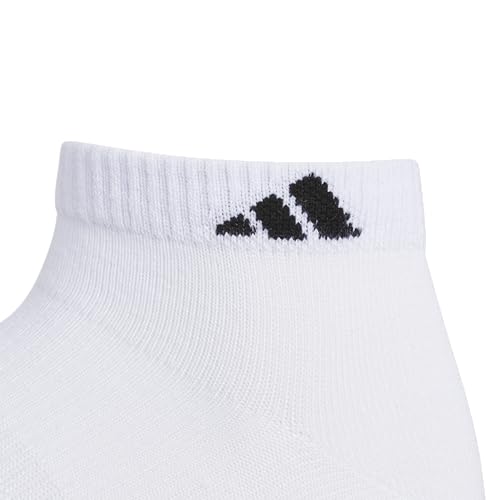adidas Men's Superlite Low Cut Ankle Socks 6 Pairs - color: White/Black/3, size: Large