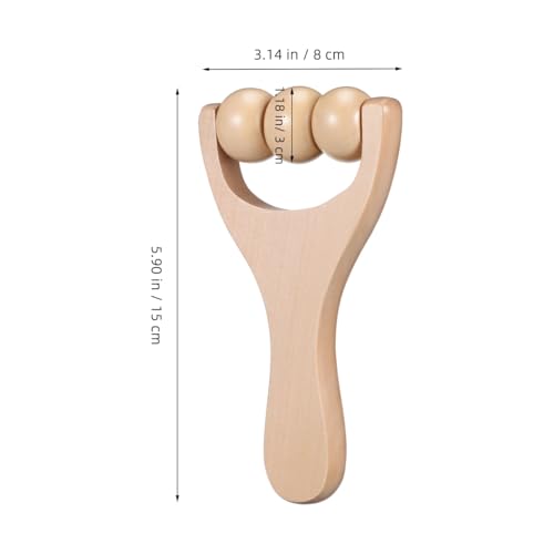 ARTIBETTER Wooden Massage Roller Sticks 2-Pack Handheld Foot Massager Tool Massage Roller for Hands Arms Acupoint Accessory for Neck Shoulder Back Legs Travel Use