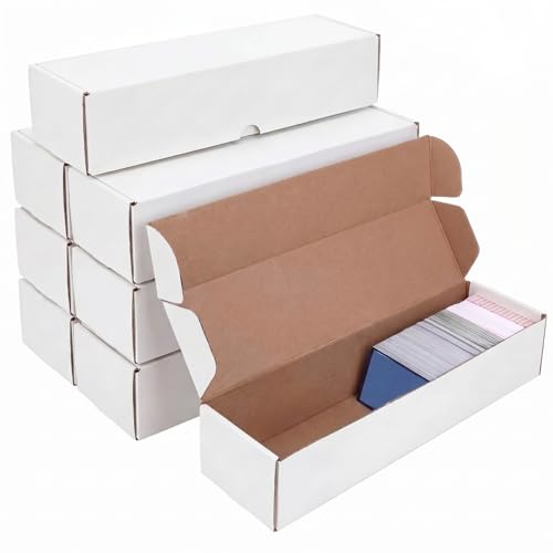 Yexiya Trading Card Storage Box White Cardboard Sports, 10 Pcs