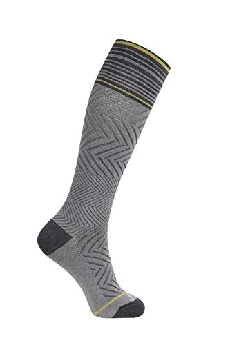 ja vie 76% Merino Wool Graduated Compression Socks for Women & Men (15-20mmHg) - color: Heather Grey, size: Small
