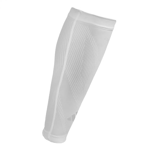 adidas Aeroready Compression Calf Sleeves, Lightweight, Moisture-Wicking Calf Compression Sleeves - color: White V1