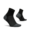 Feetures Elite Max Cushion Quarter Running Sock, 1 Pair - color: Black, size: X-Large