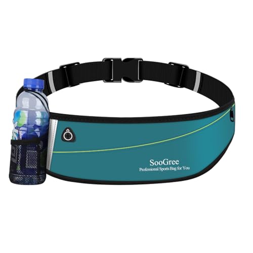 SooGree Running Belt Fanny Pack Running Waist Pack for Women Men Crossbody Belt Bags Slim Reflective Runner Pouch Belt Cell Phone Holder Sport Waist Packs Adjustable Strap Gym Marathon - color: Blue, size: 1193