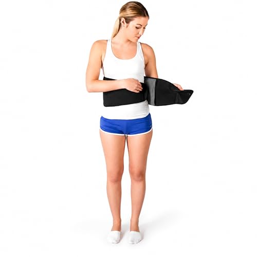 Cryopak Cold and Hot Therapy Wrap, Black, Latex-Free, Non-Toxic, for Back, Abdomen, Hip, Sports Injury Prevention, Recovery (Back/Abdomen). kit Includes Flexible Gel Compress, Sleeve and Strap. - size: back/abdomen