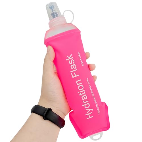 GUYI GYGYL Soft Flask, Collapsible Water Bottle for Sports, 500ml Pink - color: 500ml Pink