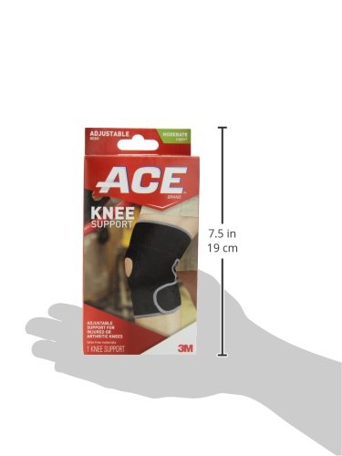 ACE Adjustable Knee Brace, Provides Support & Compression to Arthritic and Painful Knee Joints - size: 1 Count (Pack of 1)