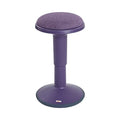 ECR4Kids Sitwell Wobble Stool with Cushion, Adjustable Height, Active Seating, Eggplant - color: Eggplant