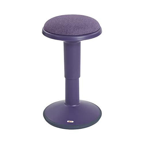 ECR4Kids Sitwell Wobble Stool with Cushion, Adjustable Height, Active Seating, Eggplant - color: Eggplant