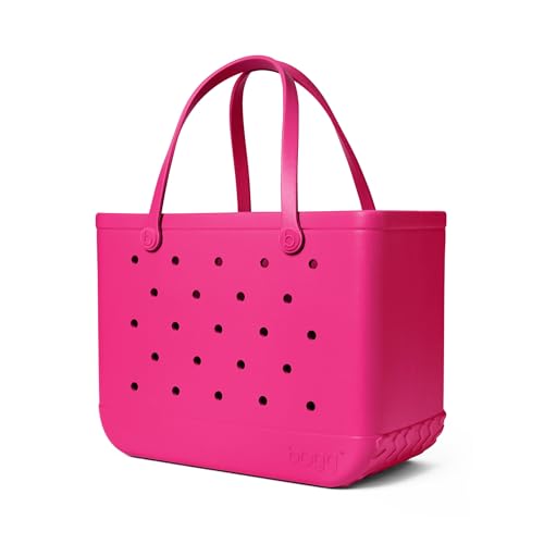 BOGG BAG Original Large Tote – 19” x 14” x 9” – Essential Bags for Beach, Pool, Boat, Sports, Tailgating, Cruise - color: Haute Pink