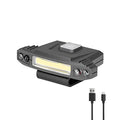 LED Rechargeable Clip-On Hat Light,COB Hands-Free Cap Torch Headlamp with White Light,Green Light and Motion Sensor for Outdoor Activities Such as Camping, Hiking, Fishing, Cycling,Hunting
