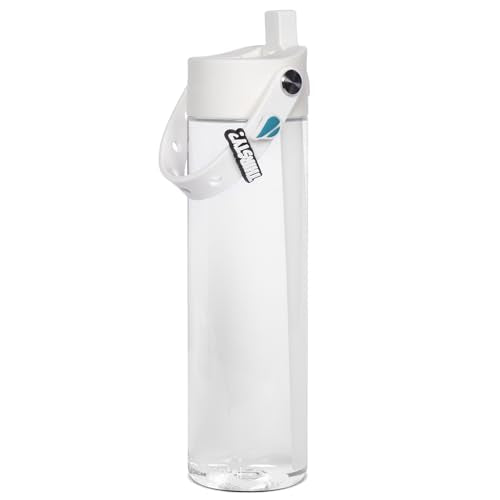 Elemental Splash 26oz BPA-Free Reusable Water Bottle w/Straw & Charm Strap - color: Clear Charm, size: 26 Ounces