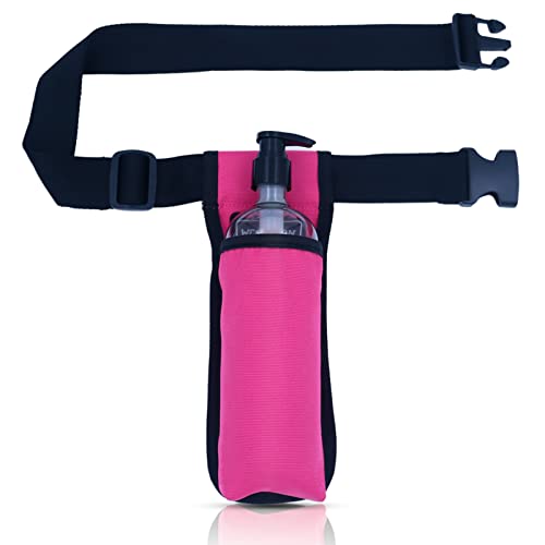 Massage Oil Holster, Adjustable and Durable Massage Holster, Bag only, Bottle not Included - color: Fuchsia