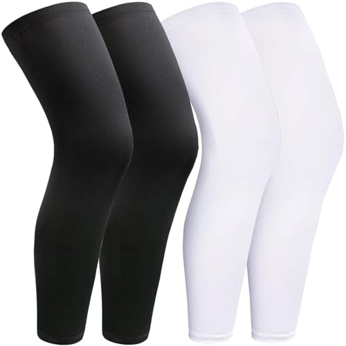 smilixin 2 Pairs Leg Sleeves,Full Leg Compression Sleeve for Men Women - size: Medium