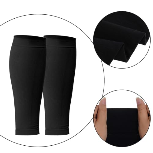 HOVEOX 4 Pairs Calf Compression Sleeves for Men and Women Leg Sleeves Footless Compression Socks for Running Cycling Sports
