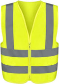 Neiko High Visibility Safety Vest, ANSI Class 2, No Pocket - color: Yellow, size: 4X-Large, style: Vest