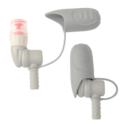 Hydration Bladder Bite Valve Replacement Mouthpiece Fit for Any Water Backpack and Most Brands, with Manual Switch Valve - color: 2 Pack rotatable white with cover