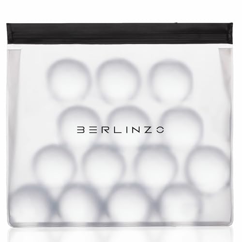 BERLINZO Large Reusable Ice Storage Bag - Freezer Safe Leak Proof Lunch Bag for Ice and Food Storage - BPA-Free XL Size - size: XL-1 Pack