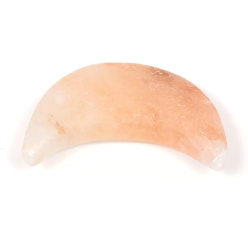 Moon Shape Himalayan Salt Massage Stones Hot Massage Cold Massage Stones Set Warm Rocks Kit for Facial SPA - size: MOON SHAPE