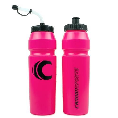 Cannon Sports 1 Liter Sports Water Bottle, 2 Lids, BPA-Free (Pink) - color: Pink