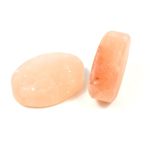 2 Pcs Leaf Shape Himalayan Salt Massage Stones Hot Massage Cold Massage Stones Set Warm Rocks Kit for Facial SPA3.93 * 2.76IN(10 * 7CM - size: LEAF SHAPE