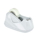 Acrimet Desktop Tape Dispenser, Premium, Non-Skid Base, Plastic, White - color: White