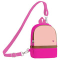 Babysun Mini Backpack Keychain Wristlet Pouch Small Change Coin Purse Cute Zipper Wallet With 3 RFID Card Slots For Women/Men Airpods Cosmetics - color: HotPink-L