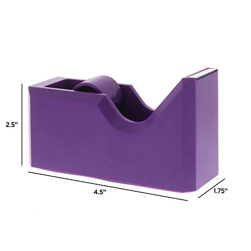 JAM PAPER Colorful Desk Tape Dispensers - Purple - Sold Individually - color: Purple, size: Pack of 1