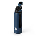 FJbottle 24oz Stainless Steel Insulated Water Bottle No Straw Spout Lid - color: Classic Navy, size: 24 Ounces