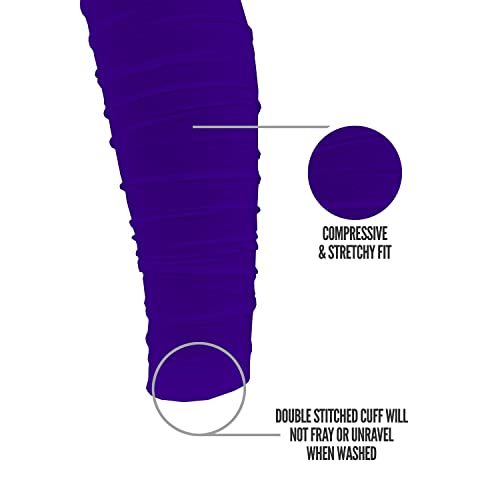 Nxtrnd Football Leg Sleeves, Calf Sleeves for Men & Boys, Sold as a Pair - color: Purple, size: One Size