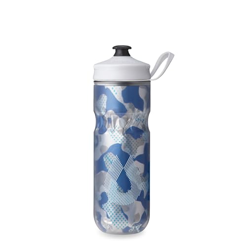 HydraPak Polar Sport Insulated Water Bottle (20oz, Contender Blue) - color: Contender Blue, style: 20oz/600ml