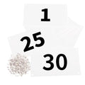 Azarxis Running Bib Competitor Numbers with Safety Pins, Tyvek Tearproof Waterproof 4"x7" / 6"x7.5" for Marathon Races Events - color: #01 [4"x7"] Numbers 001-30