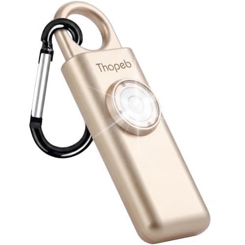 Thopeb Personal Safety Alarm for Women – Superior Loud Siren & SOS Strobe - color: Metallic Rose