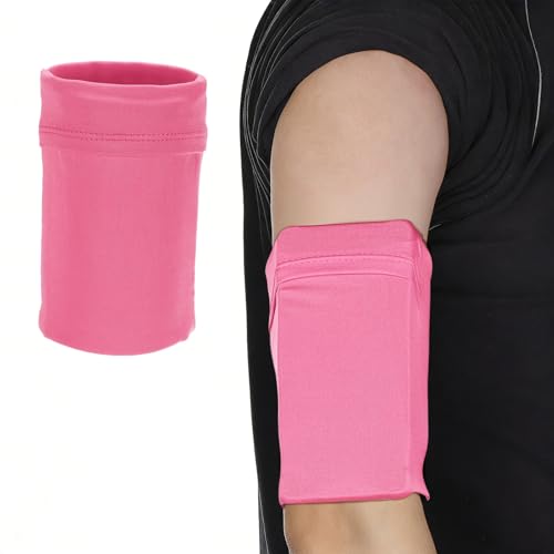 Cell Phone Armband Sleeve, Universal Sports Arm Band Rose Red - color: Rose Red