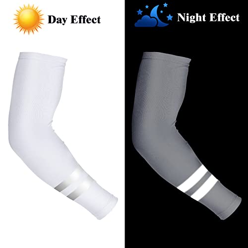 Geyoga 4 Pairs Arm Sleeves for Men Women - color: Black, White, Green, Yellow