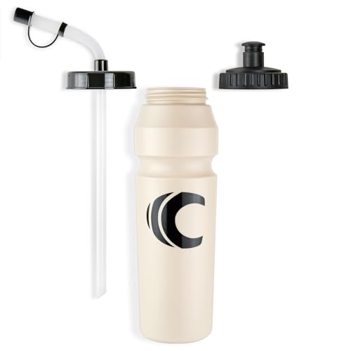 Cannon Sports 1 Liter Sports Water Bottle, 2 Lids, BPA-Free (Natural) - color: Natural