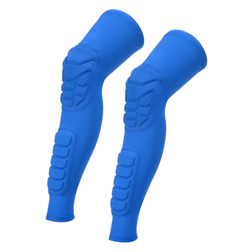PATIKIL Knee Calf Pads Knee Braces Pad Compression Leg Sleeve Protective Calf Shin Guard for Youth Adults Football Basketball Baseball - color: Blue, size: Medium
