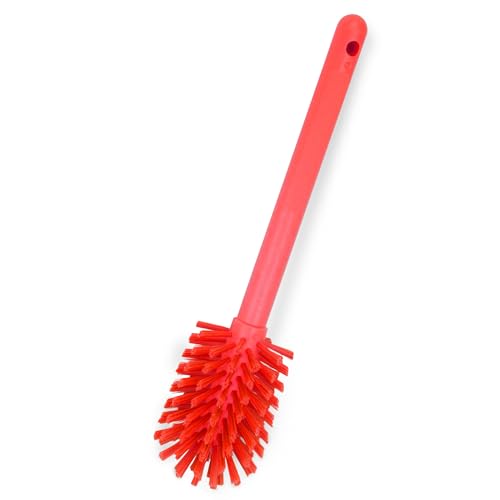 SPARTA Large Water Bottle Brush Ideal for Wide-Mouth Jars, Bottles and Tumblers, Dishwashing Tool with Handle for Home and Commercial Kitchens, Plastic, 12 Inches, Red - color: Blue