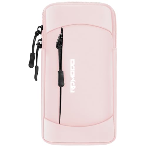 Running Armband Phone Holder, Water Resistant Arm Band 7.5" Pink - color: 02-Pink